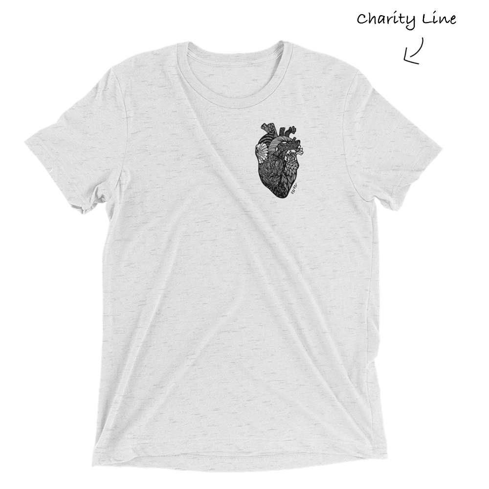 Paper Cut Heart Women's White T-Shirt