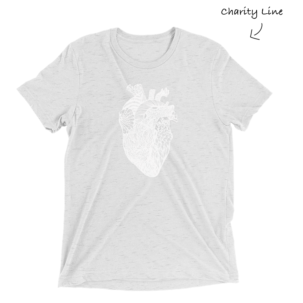 Paper Cut Heart White Men's T-Shirt