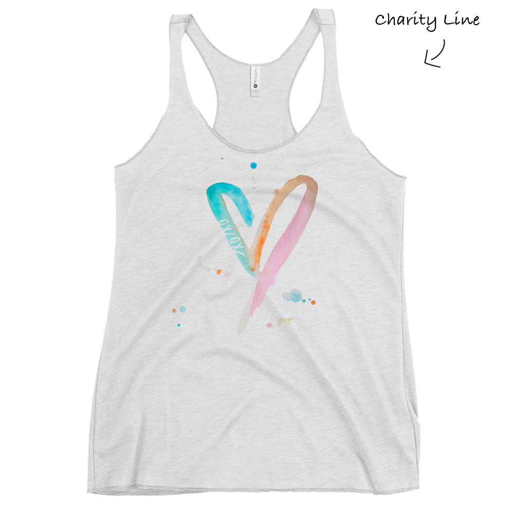 Thank You Frontline Workers Women’s White Heart Tank Top