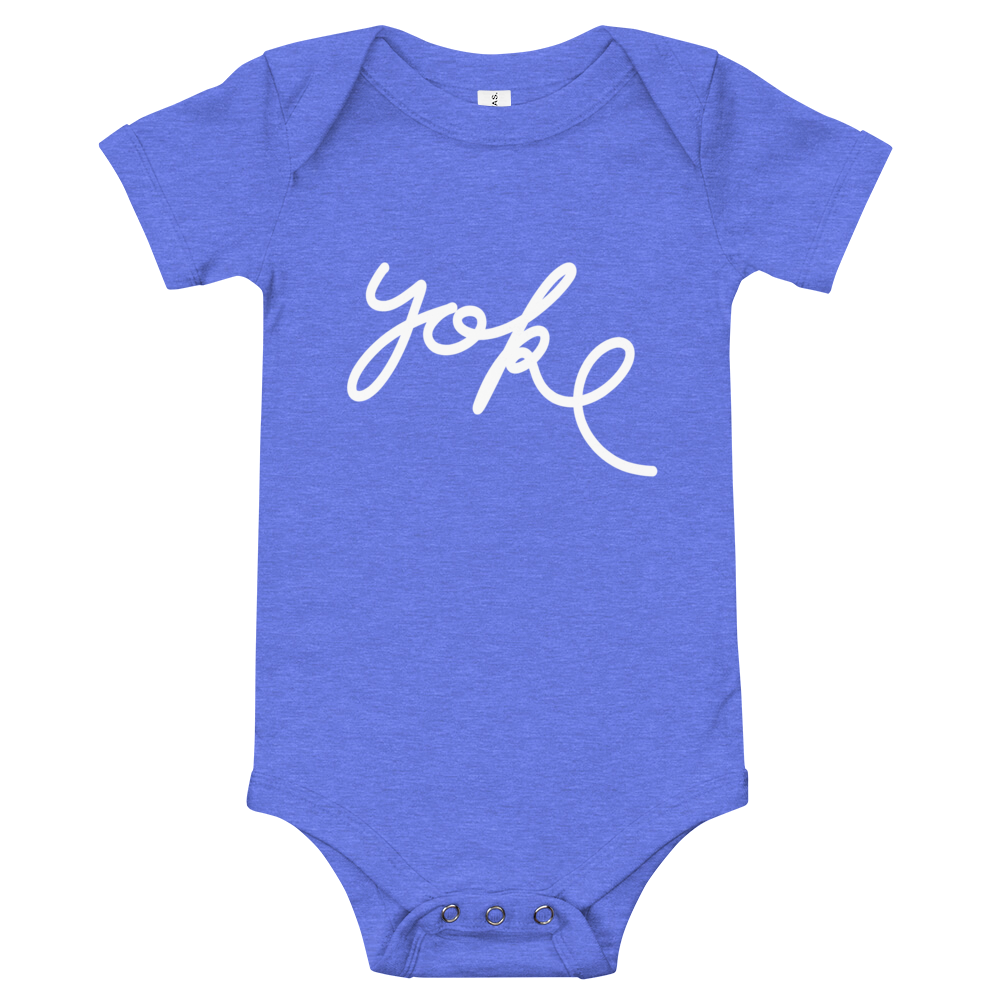 Yoke Script Baby Onesie (Color)