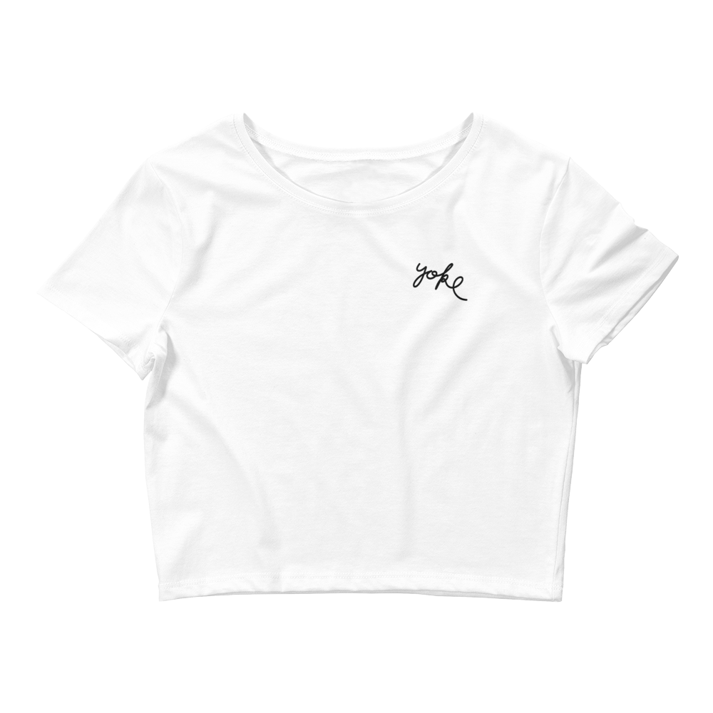 Yoke Script Crop Top